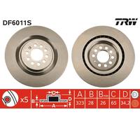 TRW DF6011S Brake Disc for SEAT