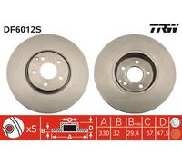TRW DF6012S Brake Disc for MERCEDES-BENZ