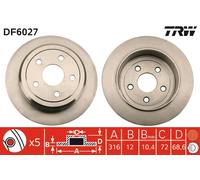 TRW DF6027 Brake disc