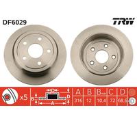 TRW DF6029 Brake disc