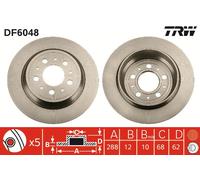 TRW DF6048 Brake Disc for VOLVO