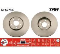 TRW DF6074S Brake Disc for CHRYSLER,MERCEDES-BENZ