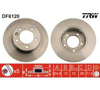 TRW DF6120 Brake Disc for NISSAN,OPEL,RENAULT,VAUXHALL