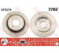 TRW DF6376 Brake Disc for MERCEDES-BENZ