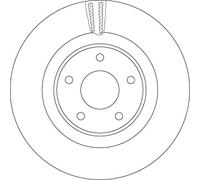 Brake disc TRW DF6496S for INFINITI JX SUV (L50) 3.5 2012-2013