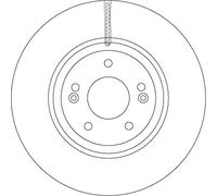 TRW DF6545S Brake Disc for HYUNDAI