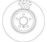 TRW Brake Disc DF6605S - Vented - 2 pcs L&R for BMW 3/4