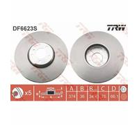 TRW DF6623S BRAKE DISC Front For BMW