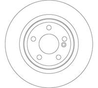 2x Brake disc solid DF6634 TRW for MERCEDES-BENZ B-CLASS Sports Tourer CLA Coupe