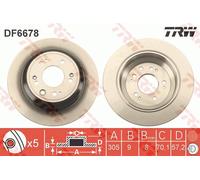 TRW DF6678 Brake disc