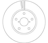 TRW DF6727S Brake Disc for SUBARU
