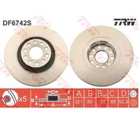 TRW DF6742S Brake disc