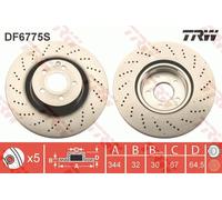 TRW DF6775S Brake Disc for MERCEDES-BENZ