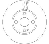 TRW DF6793 Brake Disc for MAZDA