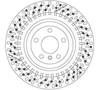 TRW DF6835S Brake Disc for MERCEDES-BENZ
