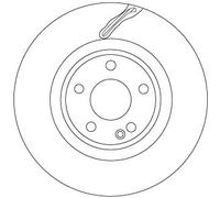 2x Brake disc Vented DF6867 TRW for INFINITI Q30 QX30