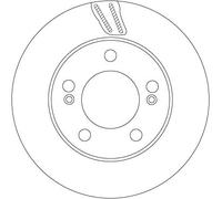 TRW DF6878S Brake Disc for SSANGYONG