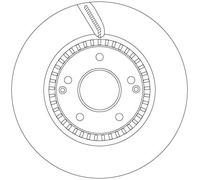 TRW DF6884S Brake Disc for SSANGYONG