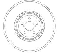 2x Brake disc Vented DF6923S TRW for SUBARU LEGACY IV LEGACY IV Estate OUTBACK