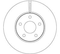 2x Brake disc Vented DF6975 TRW for FORD FOCUS IV FOCUS IV Turnier
