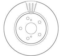 TRW DF6986S Brake Disc for TOYOTA