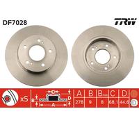 TRW DF7028 Brake Disc for INFINITI,NISSAN