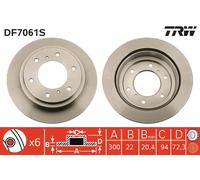 TRW DF7061S Brake Disc for MITSUBISHI