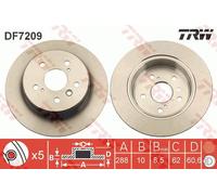 TRW DF7209 Brake disc