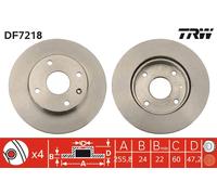 TRW DF7218 Brake Disc for BAOJUN (SGMW),BUICK (SGM),CHEVROLET,DAEWOO,HOLDEN