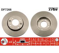 TRW DF7266 Brake Disc for KIA