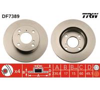 TRW DF7389 Brake Disc for SUZUKI