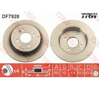TRW DF7928 Brake Disc for HYUNDAI,HYUNDAI (BEIJING),KIA,KIA (DYK)