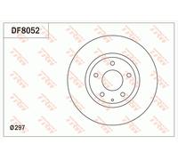 TRW DF8052 Brake Disc for MAZDA,MAZDA (CHANGAN),MAZDA (FAW)
