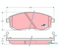 TRW DISC BRAKE BRAKE PAD SET GDB1003 FOR NISSAN SUZUKI INFINITI