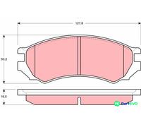 TRW DISC BRAKE BRAKE PAD SET GDB1005 FOR NISSAN