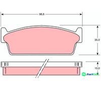TRW DISC BRAKE BRAKE PAD SET GDB1021 FOR NISSAN