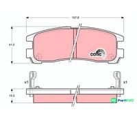 TRW DISC BRAKE BRAKE PAD SET GDB1023 FOR MITSUBISHI