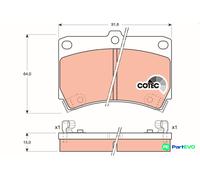TRW DISC BRAKE BRAKE PAD SET GDB1024 FOR MAZDA