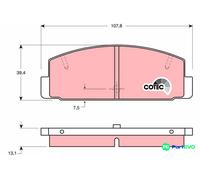 TRW DISC BRAKE BRAKE PAD SET GDB1027 FOR MAZDA