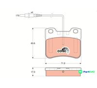 TRW DISC BRAKE BRAKE PAD SET GDB1031 FOR CITROËN PEUGEOT