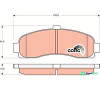 TRW DISC BRAKE BRAKE PAD SET GDB1059 FOR NISSAN