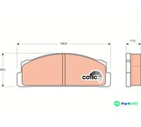 TRW DISC BRAKE BRAKE PAD SET GDB106 FOR FIAT SEAT ZASTAVA AUTOBIANCHI