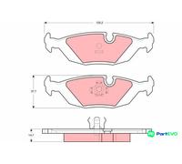 TRW DISC BRAKE BRAKE PAD SET GDB1068 FOR SAAB VOLVO