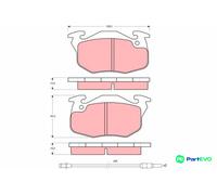 TRW DISC BRAKE BRAKE PAD SET GDB1079 FOR RENAULT