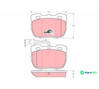 TRW DISC BRAKE BRAKE PAD SET GDB1093 FOR CARBODIES LAND ROVER
