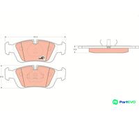 TRW DISC BRAKE BRAKE PAD SET GDB1100 FOR BMW