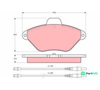 TRW DISC BRAKE BRAKE PAD SET GDB1102 FOR CITROËN