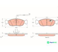 TRW DISC BRAKE BRAKE PAD SET GDB1104 FOR PEUGEOT