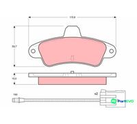 TRW DISC BRAKE BRAKE PAD SET GDB1112 FOR FORD