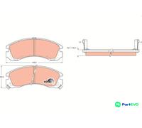 TRW DISC BRAKE BRAKE PAD SET GDB1126 FOR CITROËN MITSUBISHI PEUGEOT